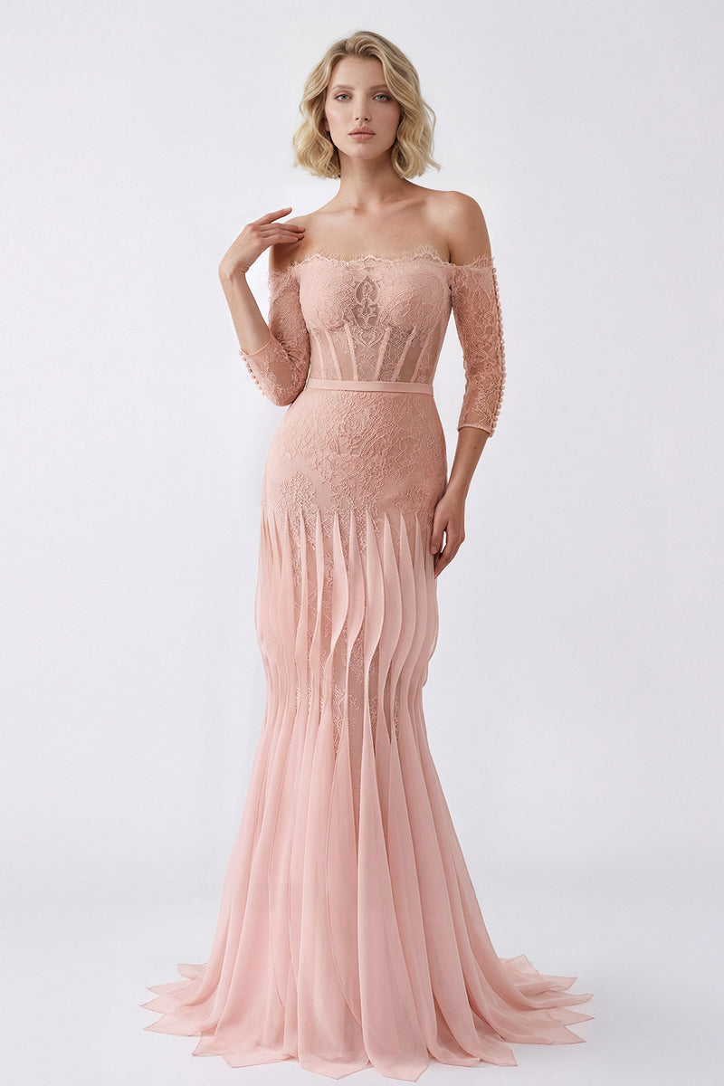 Lace Corset Gown with Layered Skirt – Gattinolli by Marwan