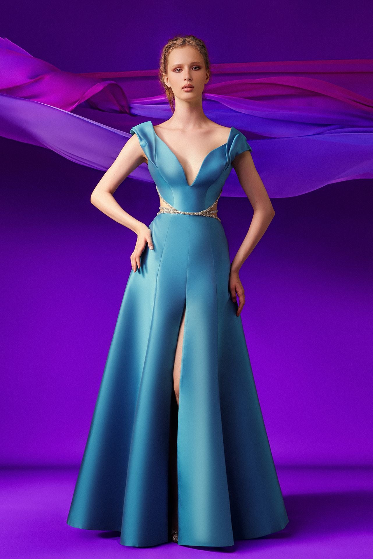 A-Line Dress with Swarovski Crystals