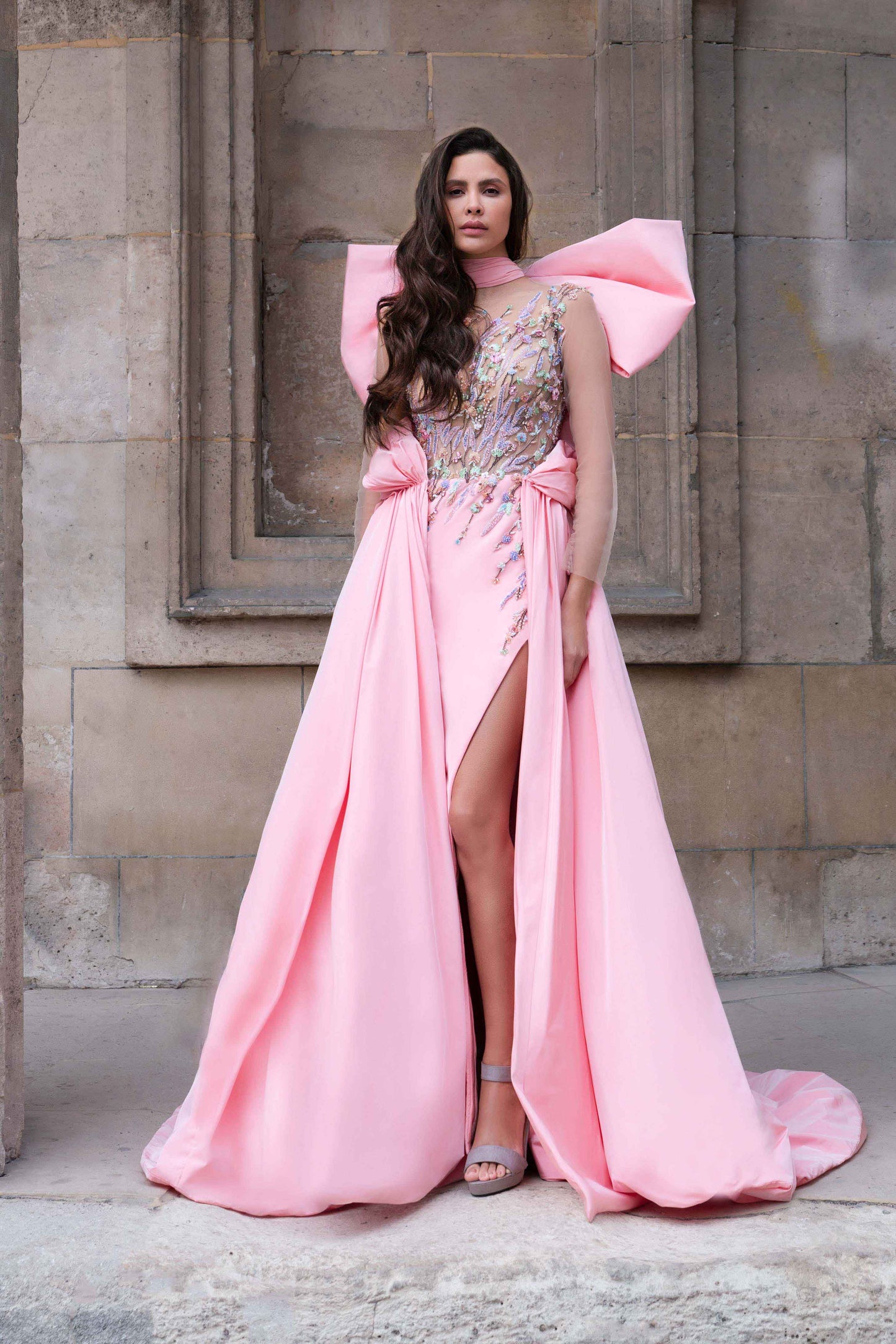 Gattinolli Marwan Nasrallah Designer Limited Edition Dress Pink