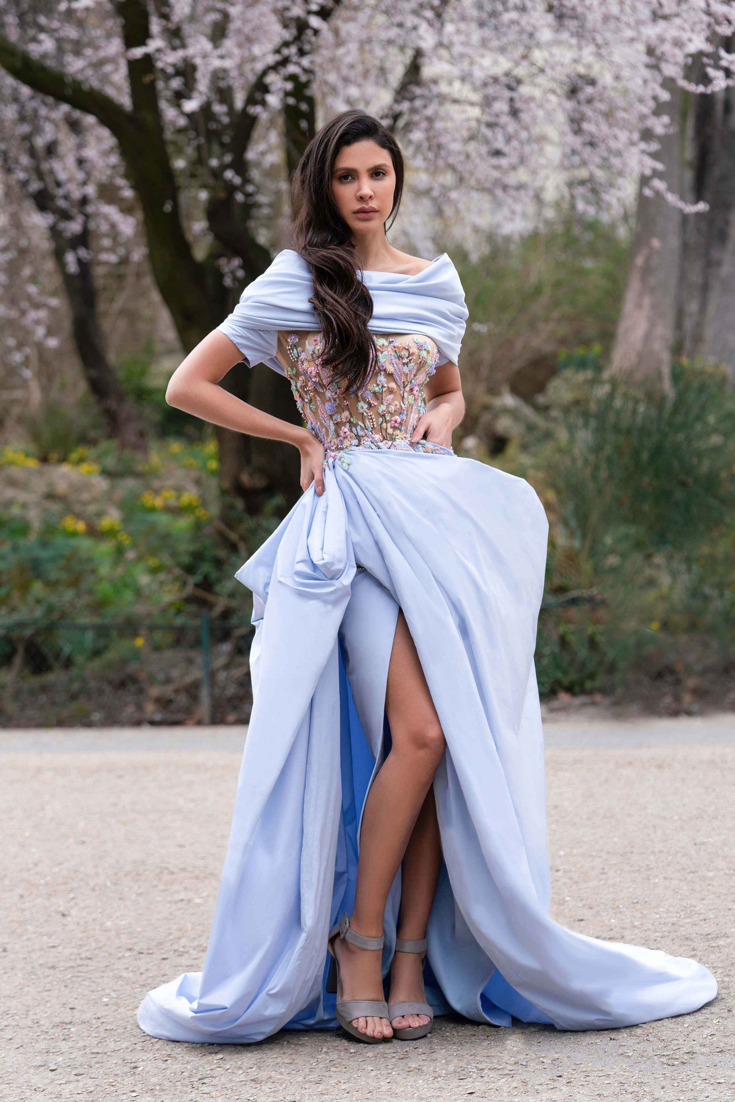 Gattinolli Marwan Nasrallah Designer Limited Edition Dress Blue