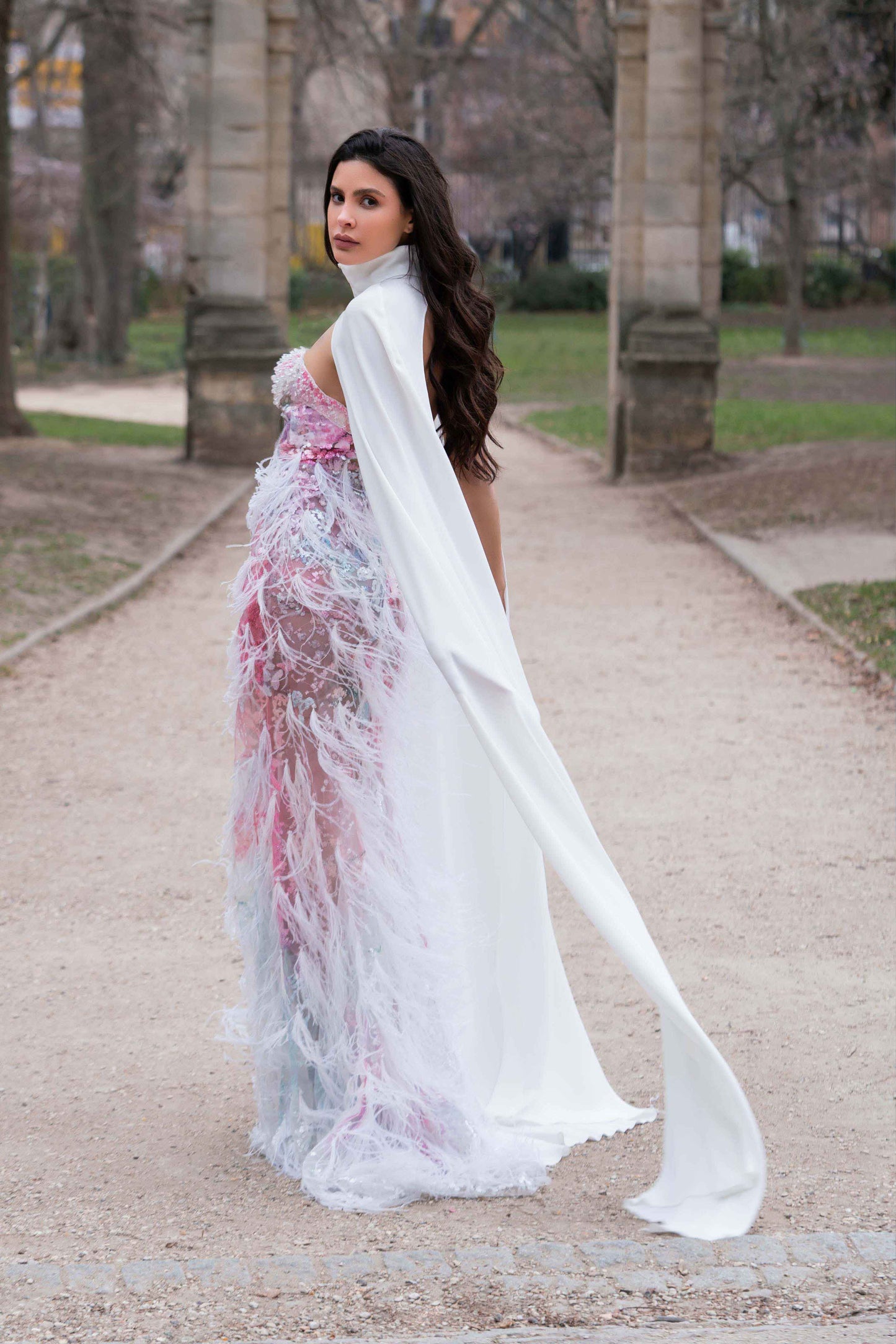 Gattinolli Marwan Nasrallah Designer Limited Edition Dress White