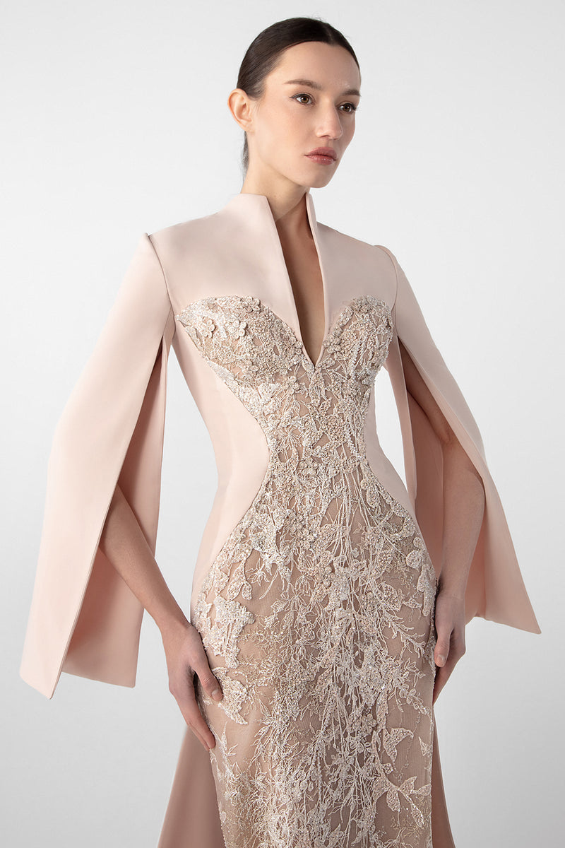 Thread Embroidered Crepe Dress main image 1