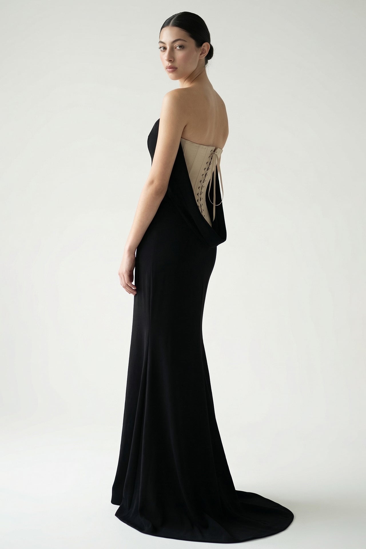 Strapless Corset Back Gown