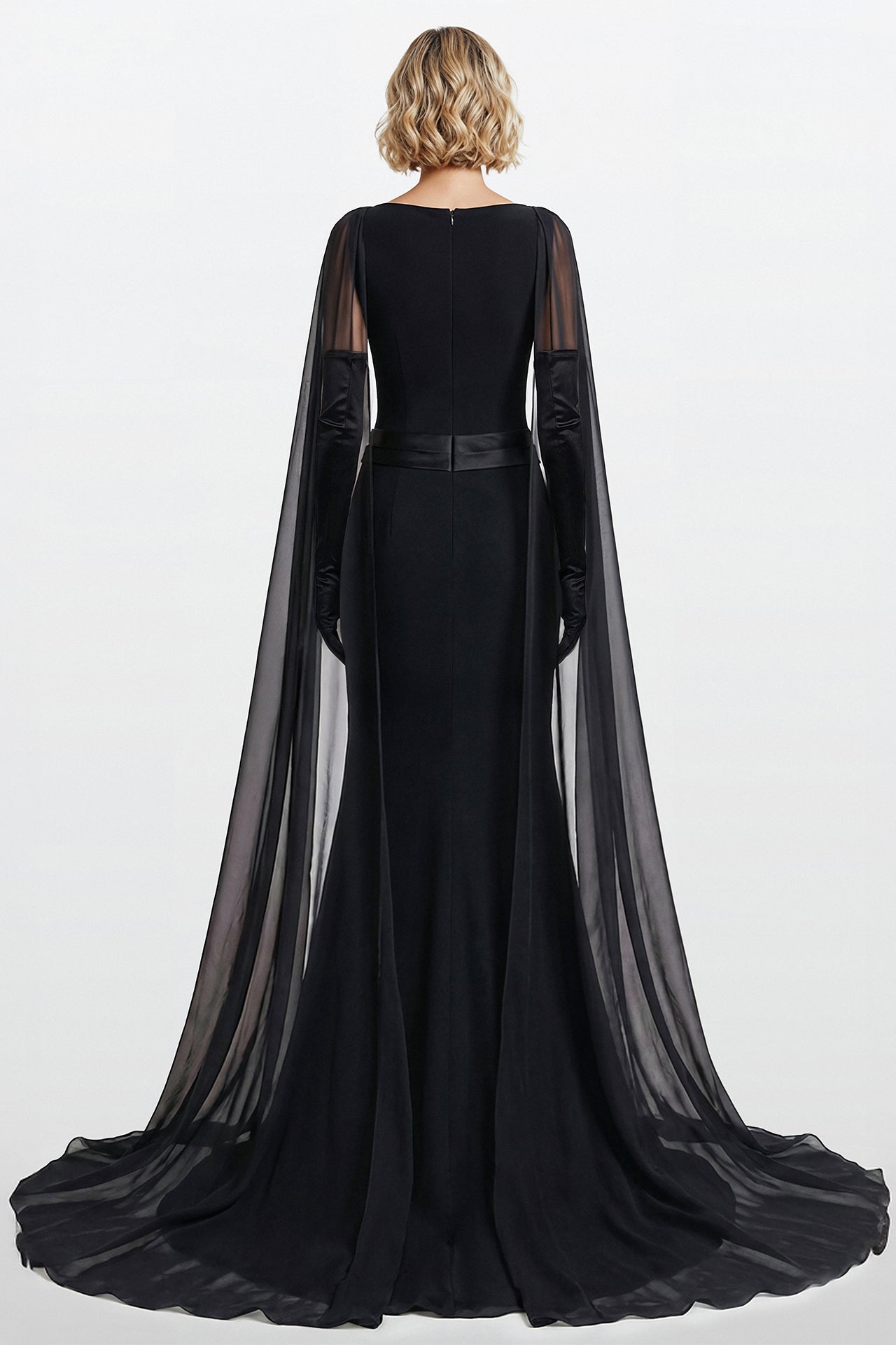 Swarovski Embroidered Crepe Gown