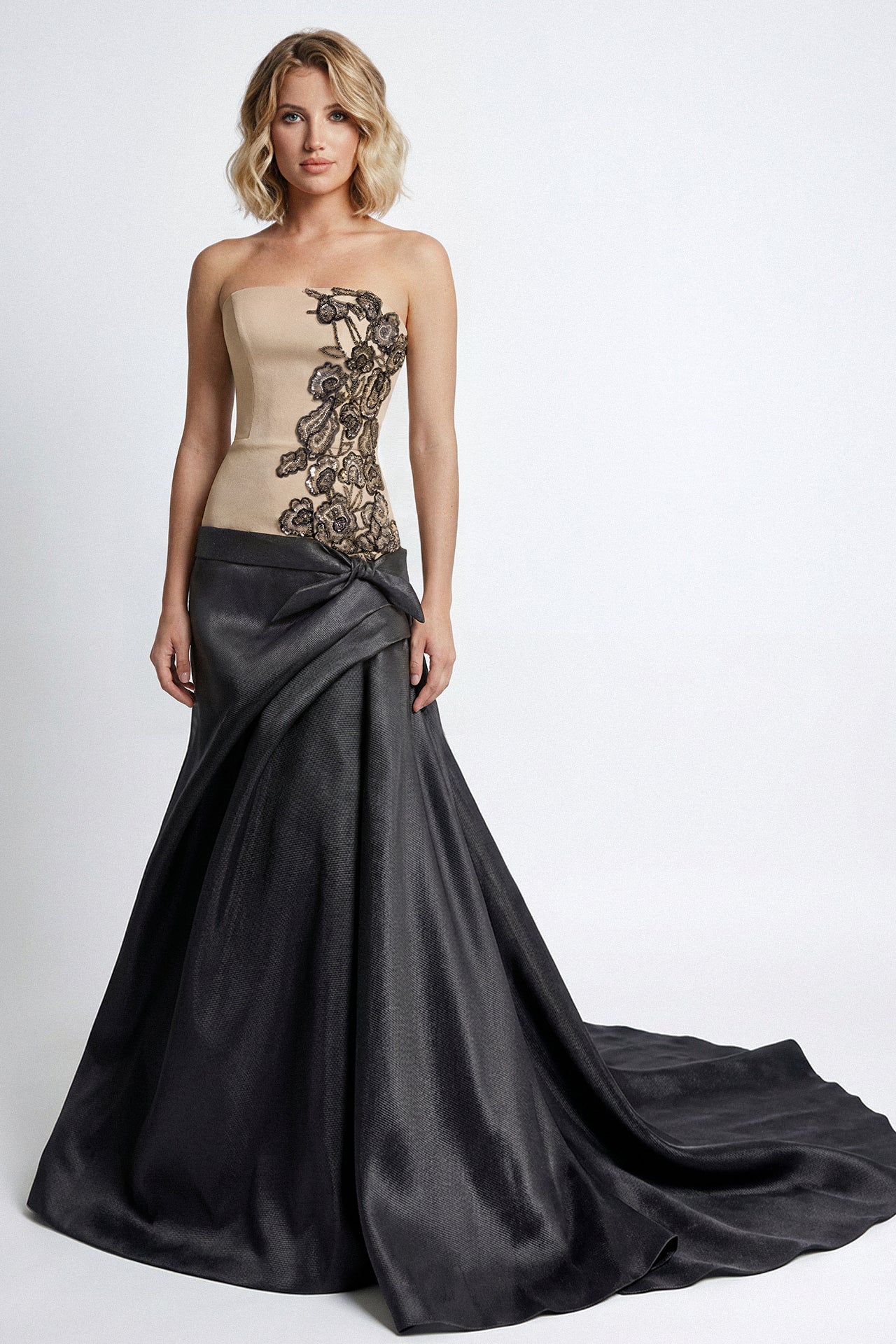 Embroidered Corset Gazar Gown