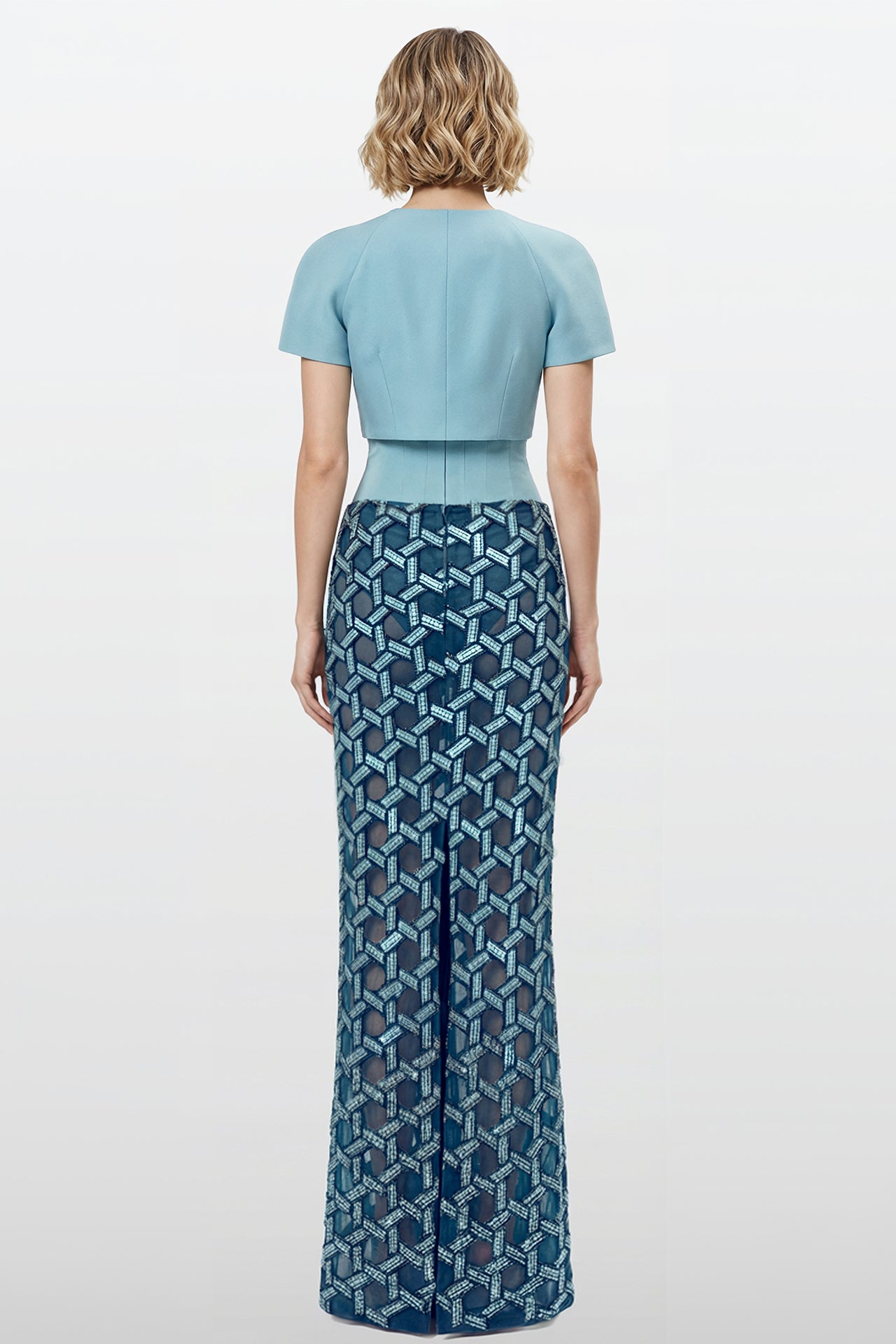 Structured Bodice Gown with Mikado Bolero