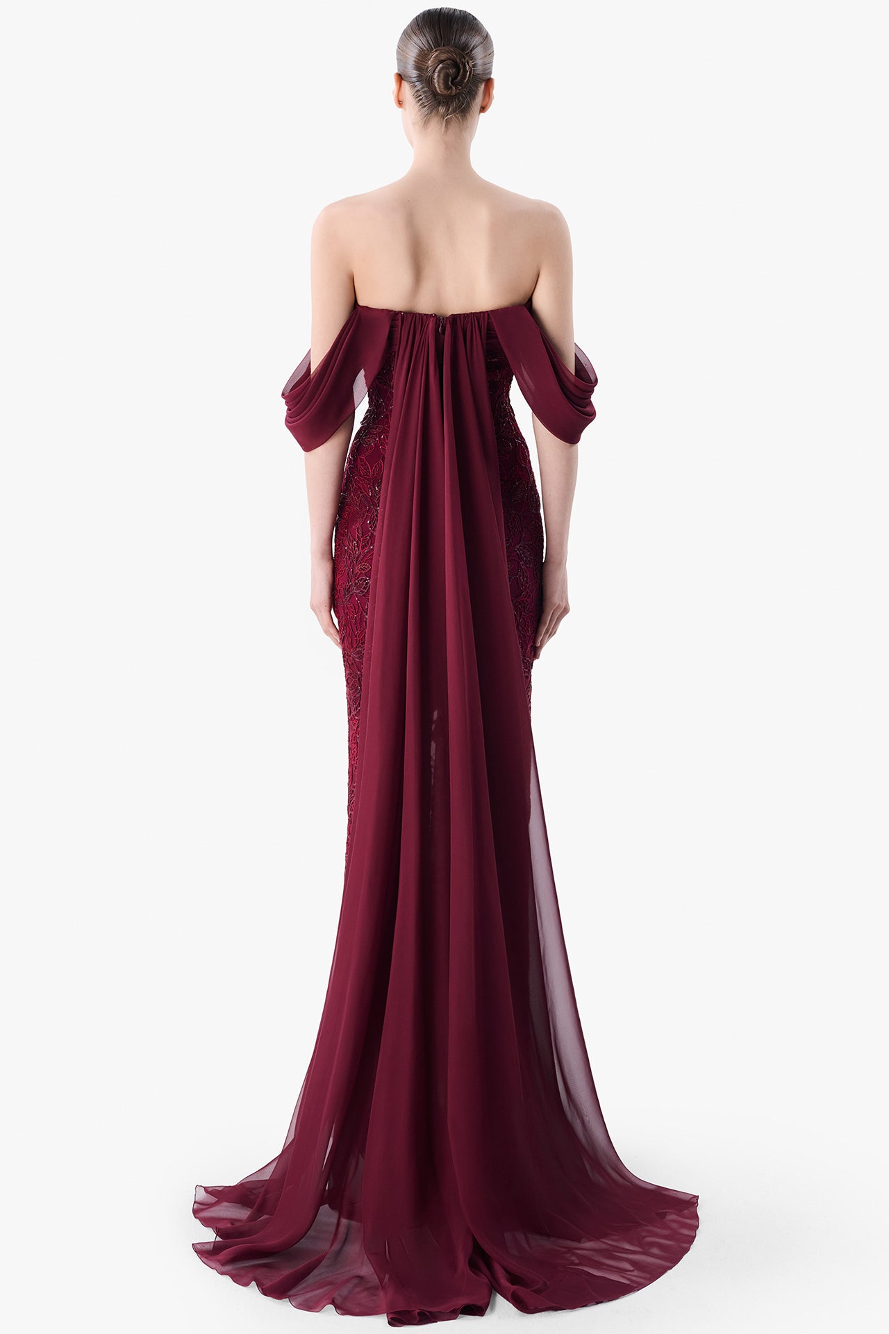 Asymmetrical Draped Gown