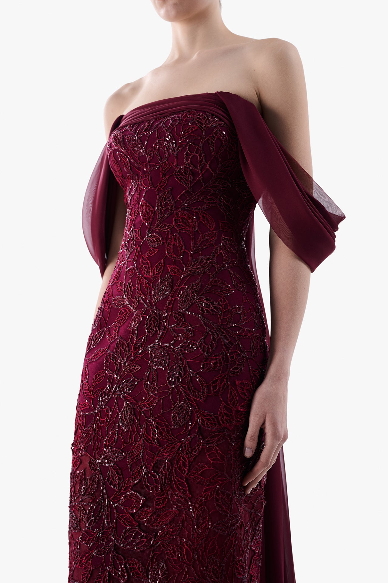 Asymmetrical Draped Gown