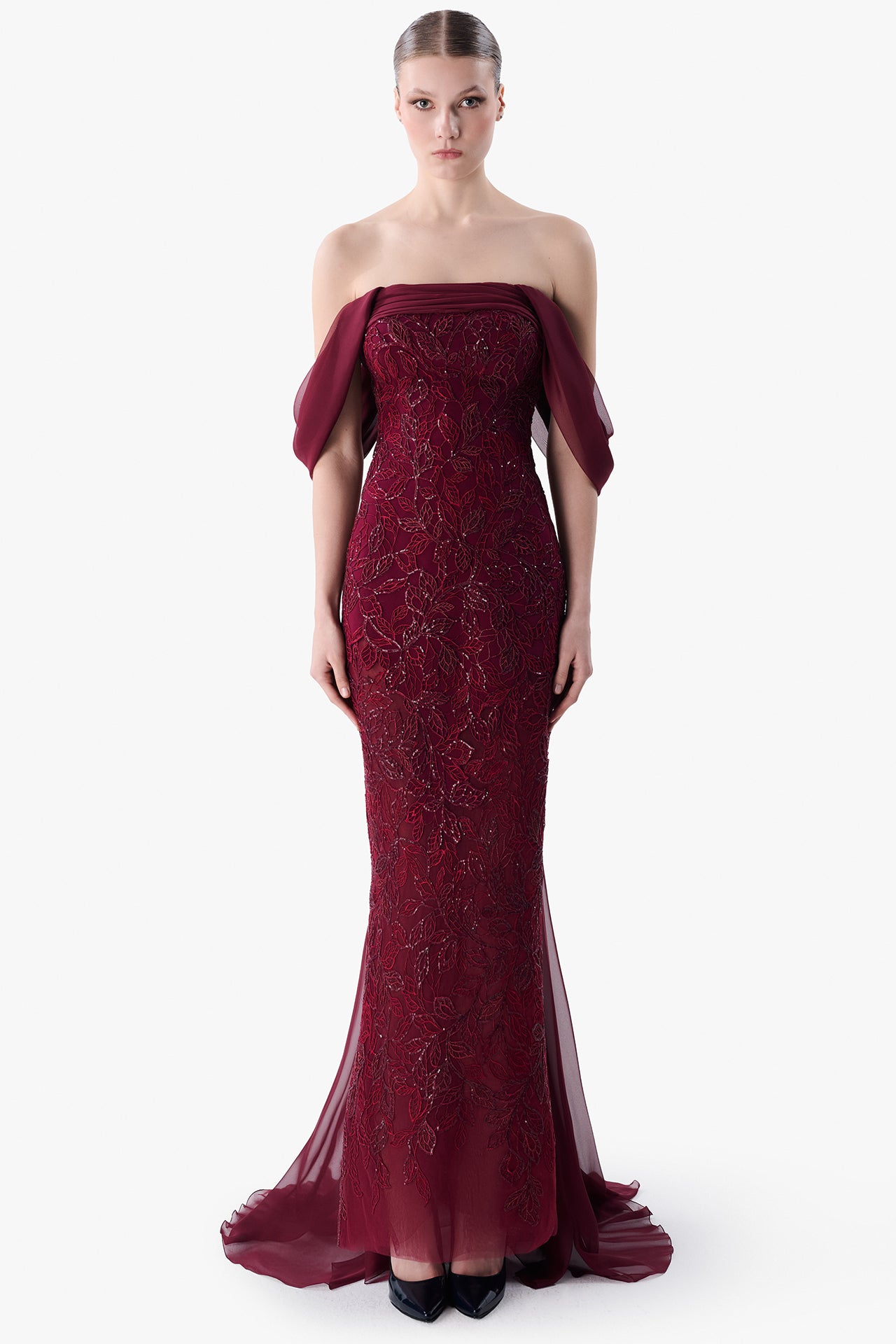 Asymmetrical Draped Gown