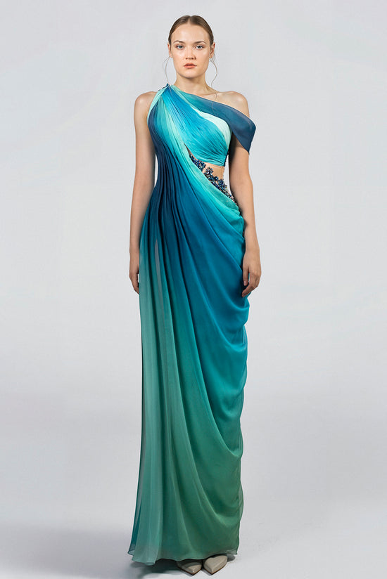 One-Shoulder Draped Dress