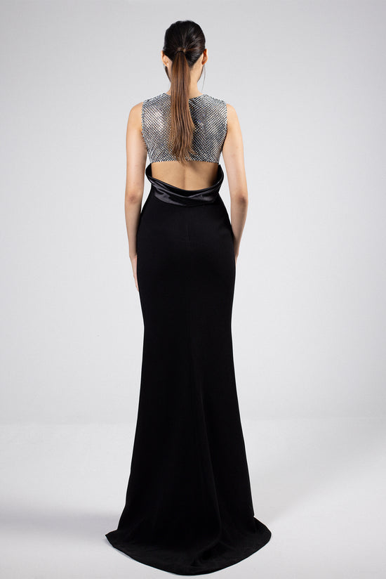 Evening Dress with Crystal Details