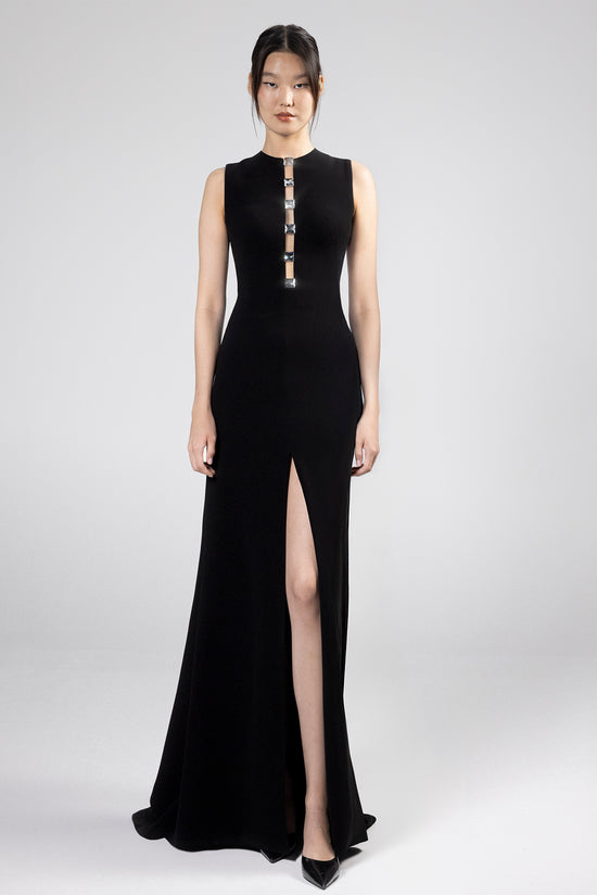 Evening Dress with Crystal Details