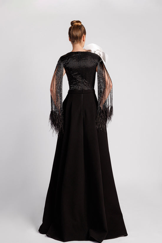 Strapless Mermaid Evening Dress with Swarovski Crystal Embroidery and Gattinolli by Marwan Strapless Mermaid Evening Dress with Swarovski Crystal Embroidery and Gattinolli by Marwan