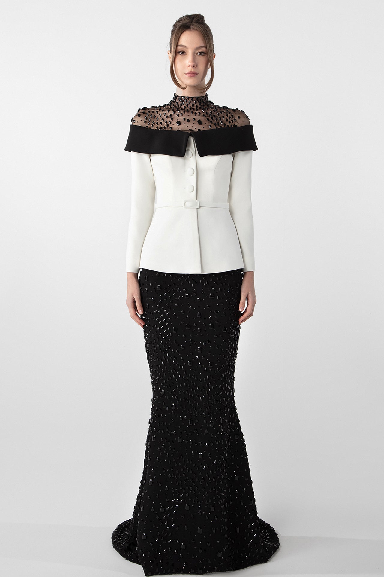 Jacket-Inspired Embroidered Set