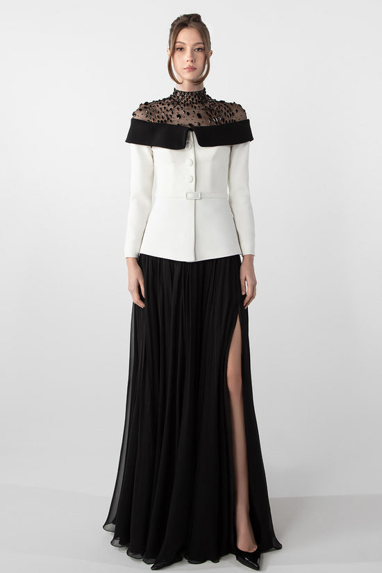 Jacket-Inspired Embroidered Ensemble