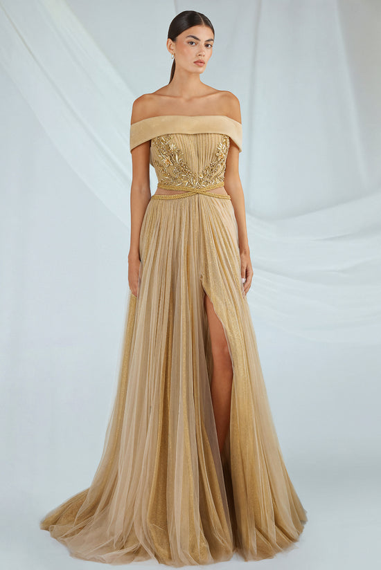 Off-Shoulder Embroidered Dress Gattinolli by Marwan Off-Shoulder Embroidered Dress Gattinolli by Marwan