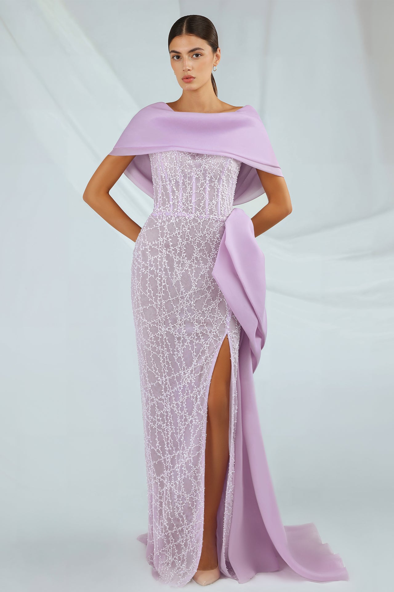 off shoulder embroidered dress Off-the-Shoulder A-line 3D Floral Embroidered Dress in Evergreen (Green)