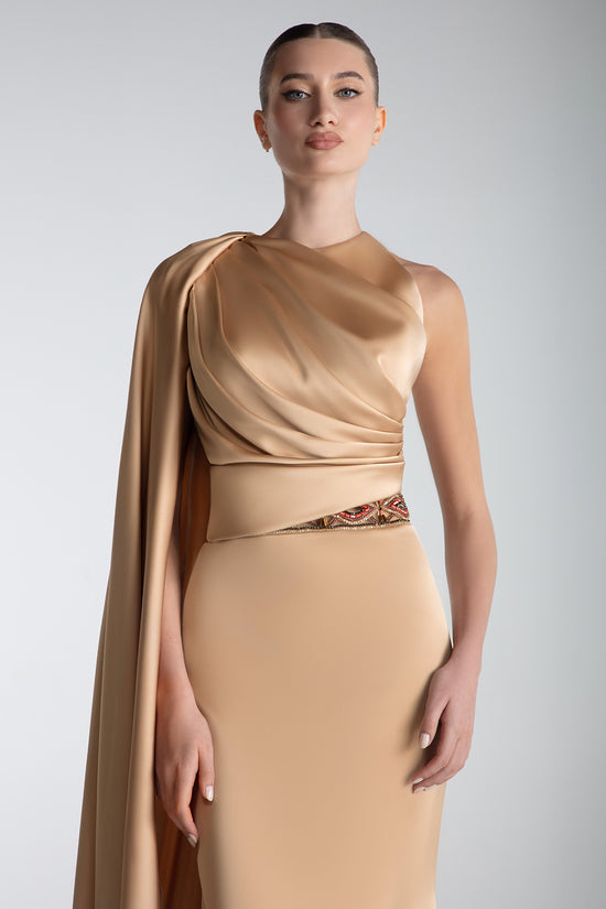 Draped Cape Sleeve