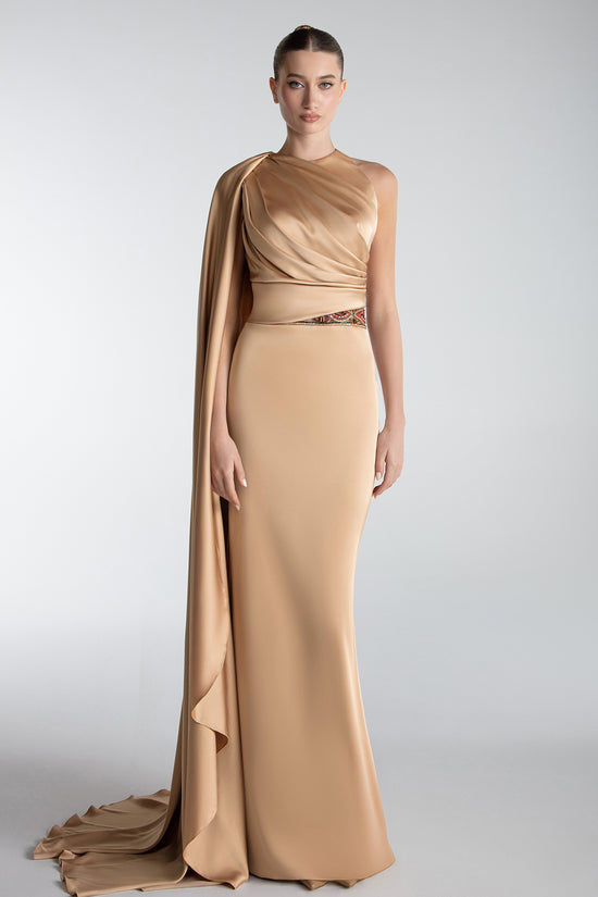 Draped Cape Sleeve