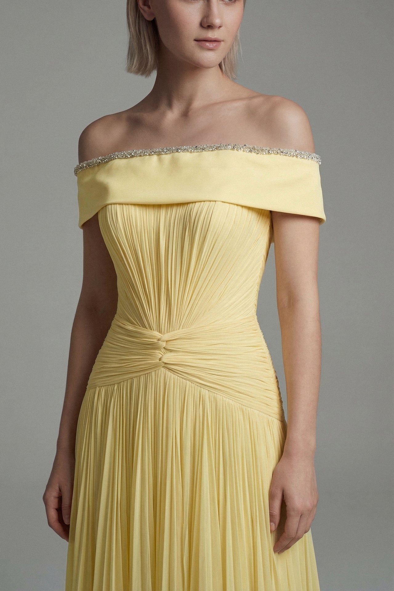 Draped Chiffon Gown