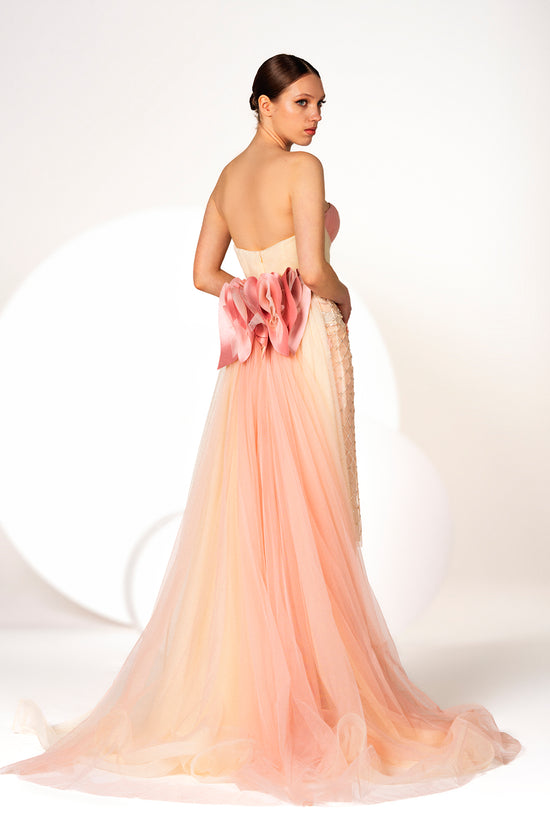 Strapless Midi Dress with Sweetheart Neckline – Gattinolli by Marwan