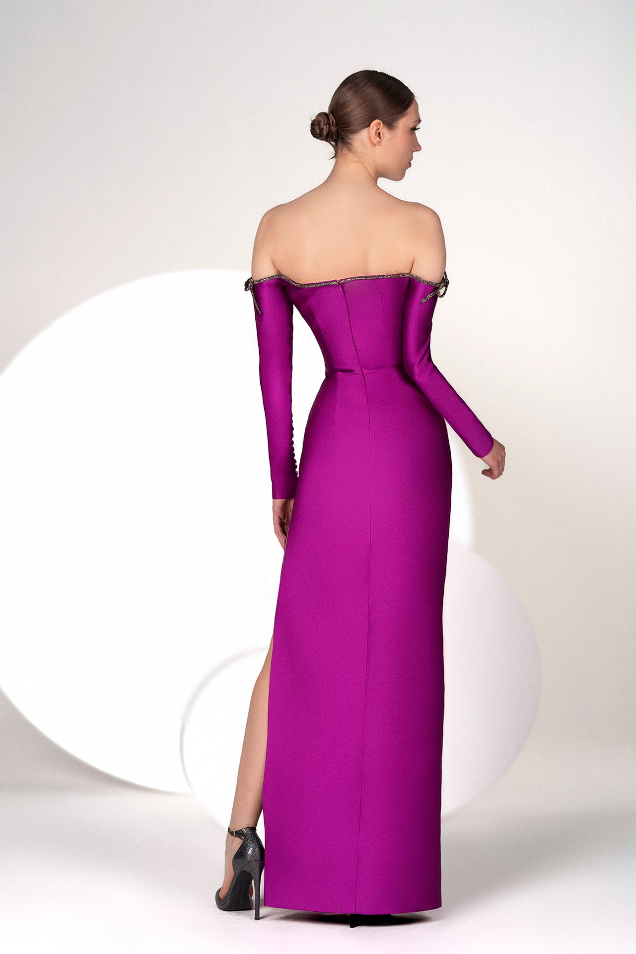 Off-the-Shoulder Cadi Dress Gattinolli by Marwan Off-the-Shoulder Cadi Dress Gattinolli by Marwan