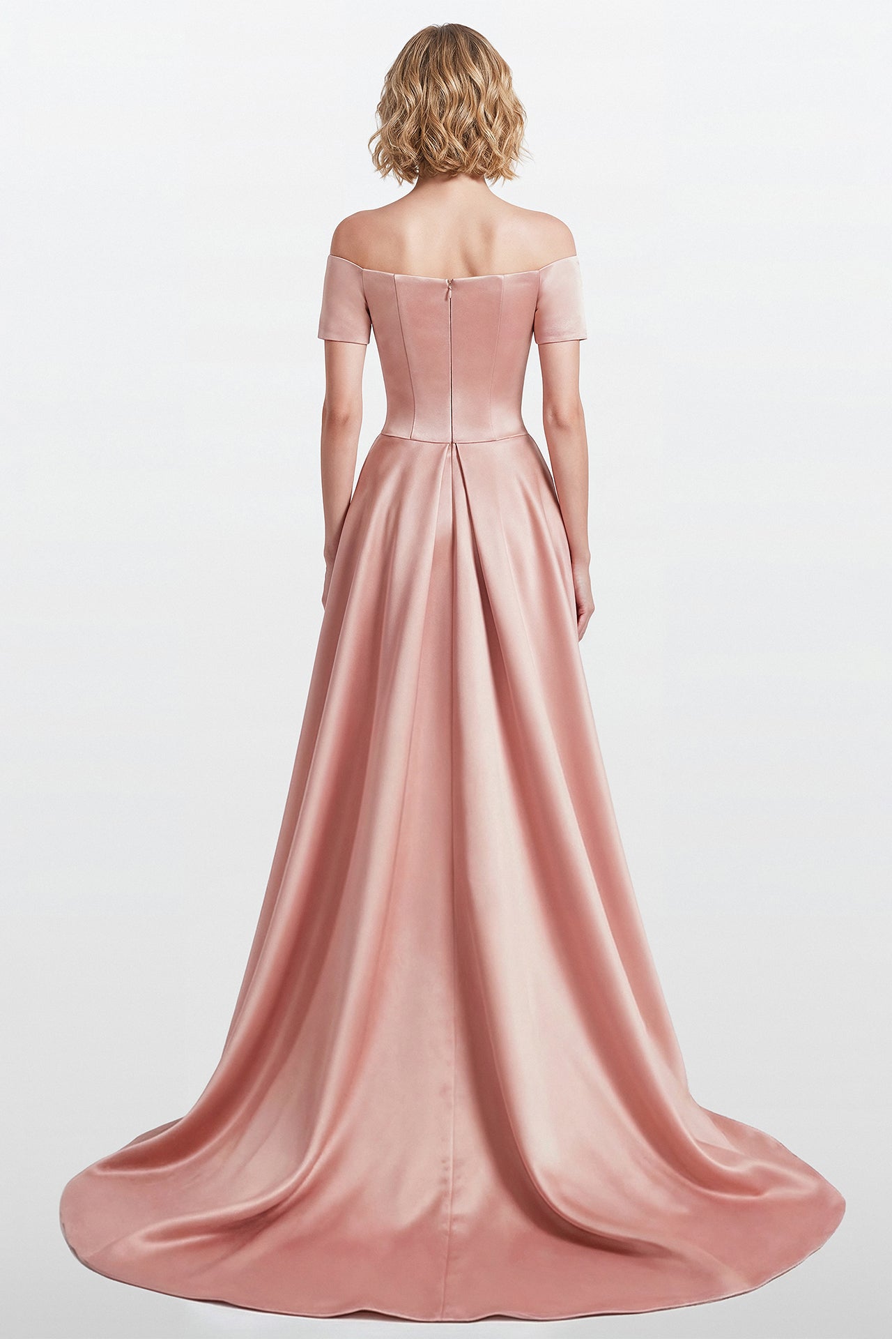 Off-Shoulder Embroidered Corset Gown