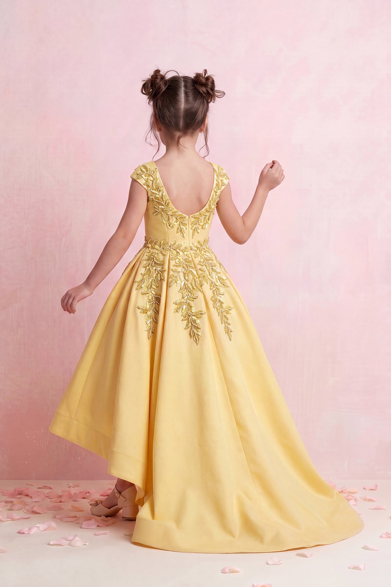 Golden Leaf High-Low Gown