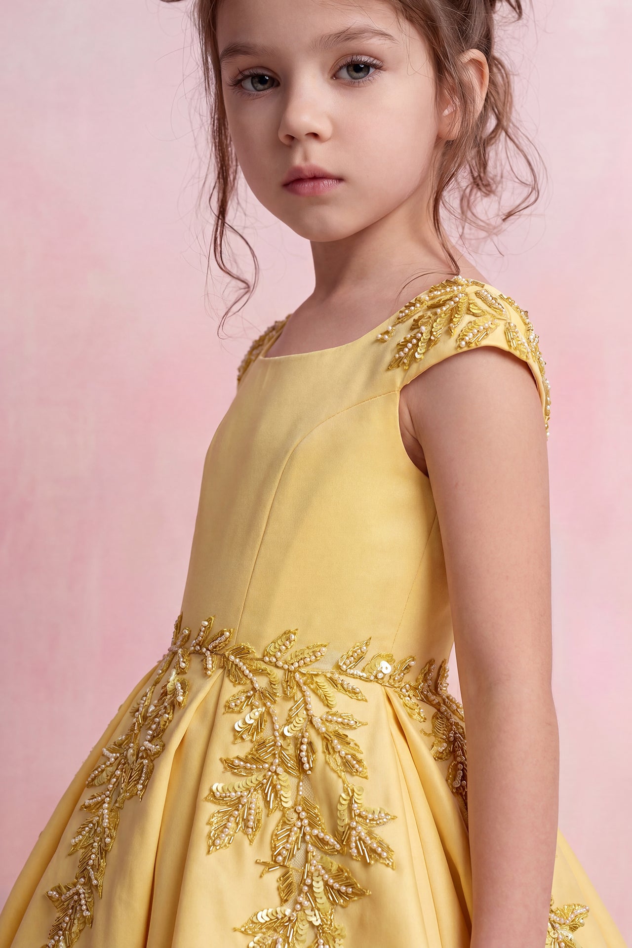 Golden Leaf High-Low Gown