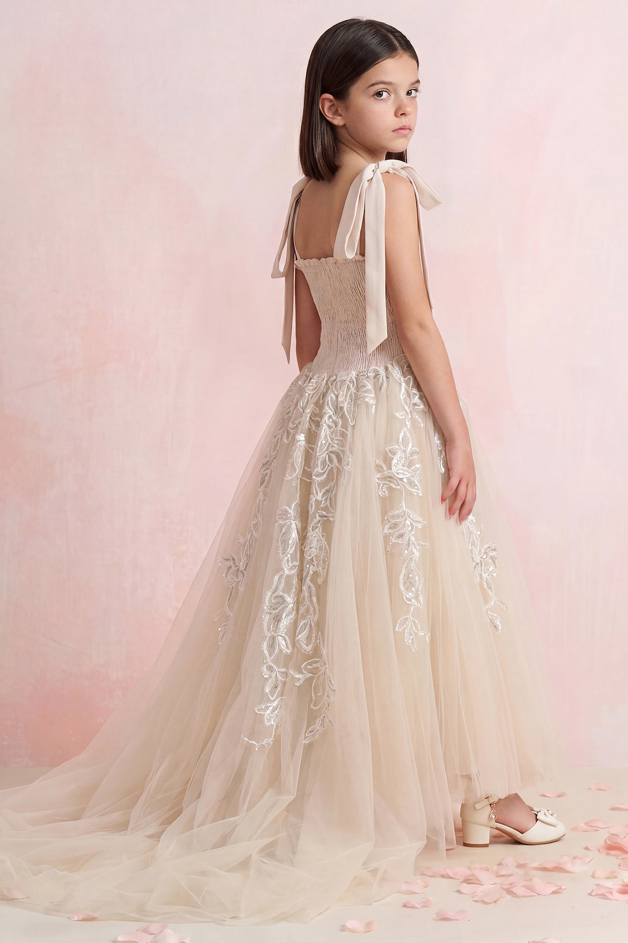 Floral Embroidered Tulle Dress
