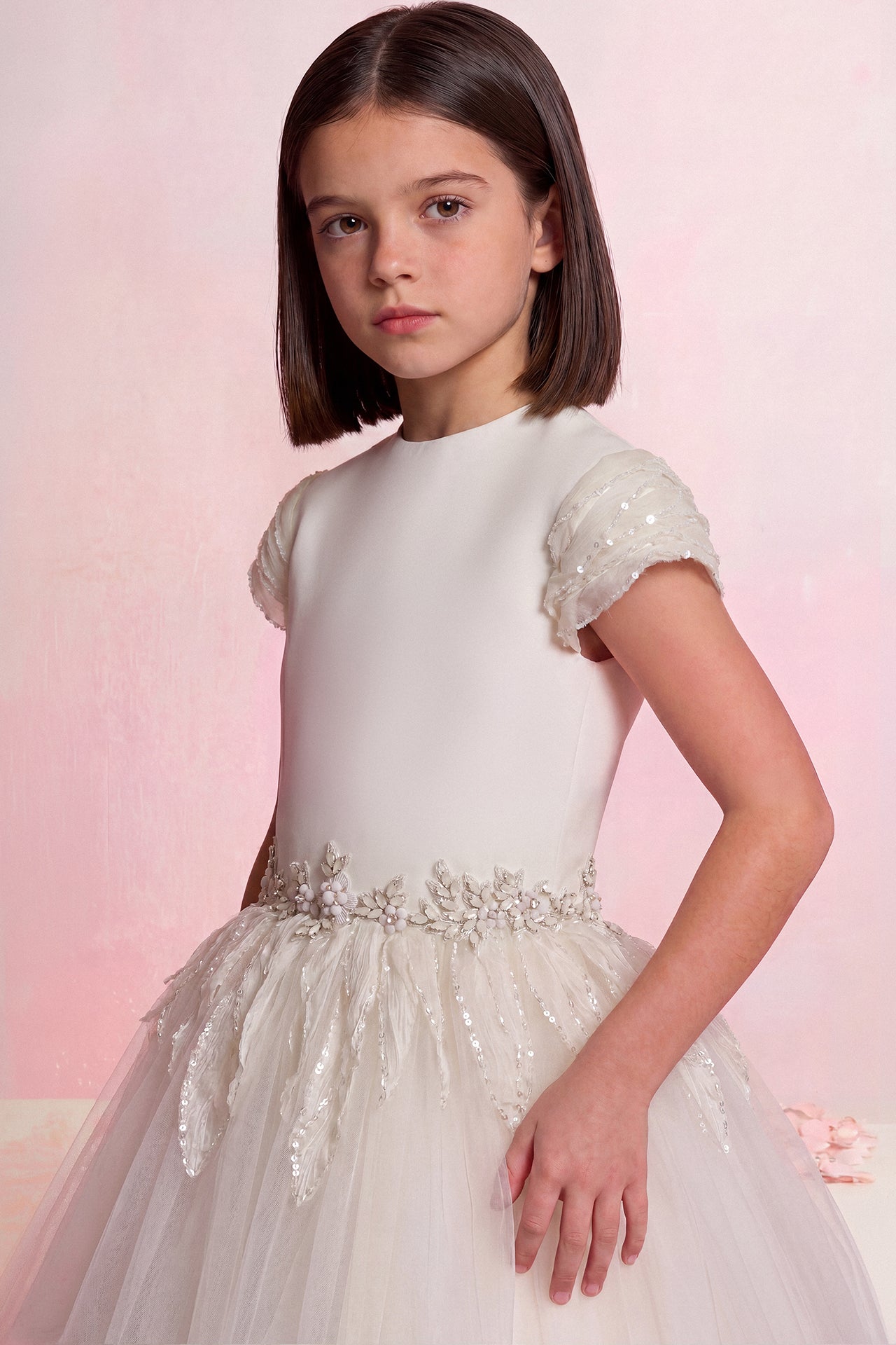 Layered Tulle Couture Gown