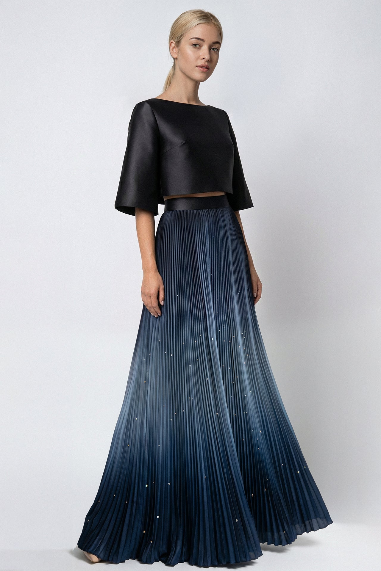 Pleated Degradé Gown