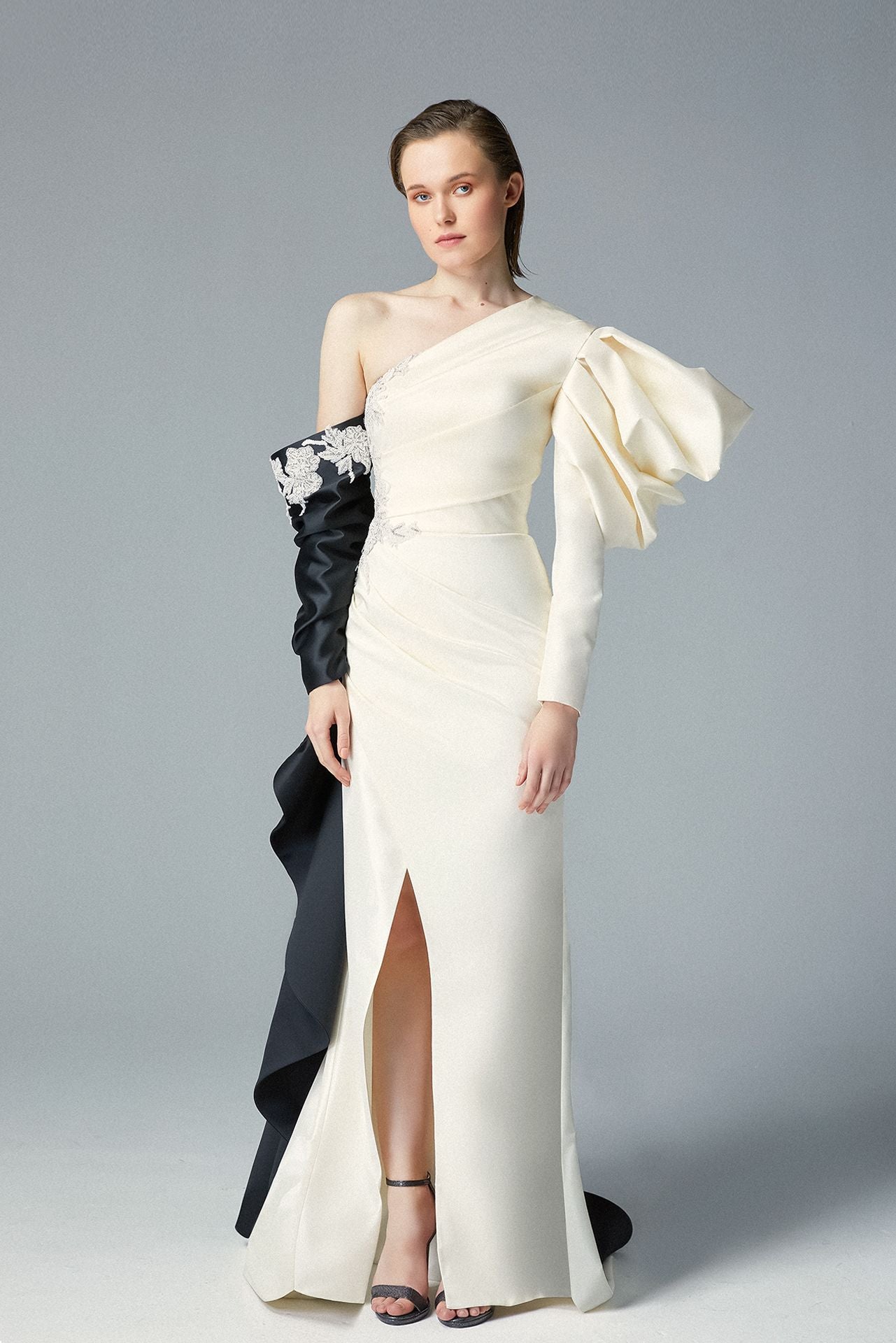 Elegant Off Shoulder Mermaid White Lace Long Prom Wedding Dresses, Mer —  Bridelily