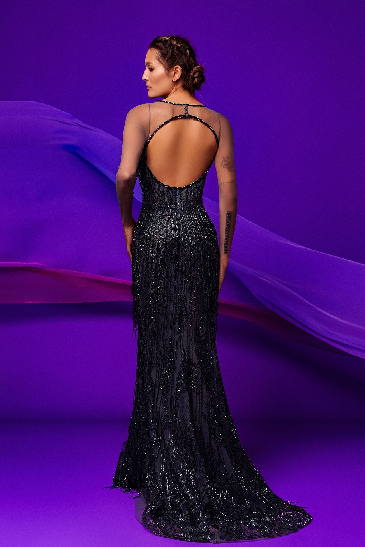 Embroidered Mermaid Dress with Sweetheart Neckline Gattinolli by Marwan Embroidered Mermaid Dress with Sweetheart Neckline Gattinolli by Marwan