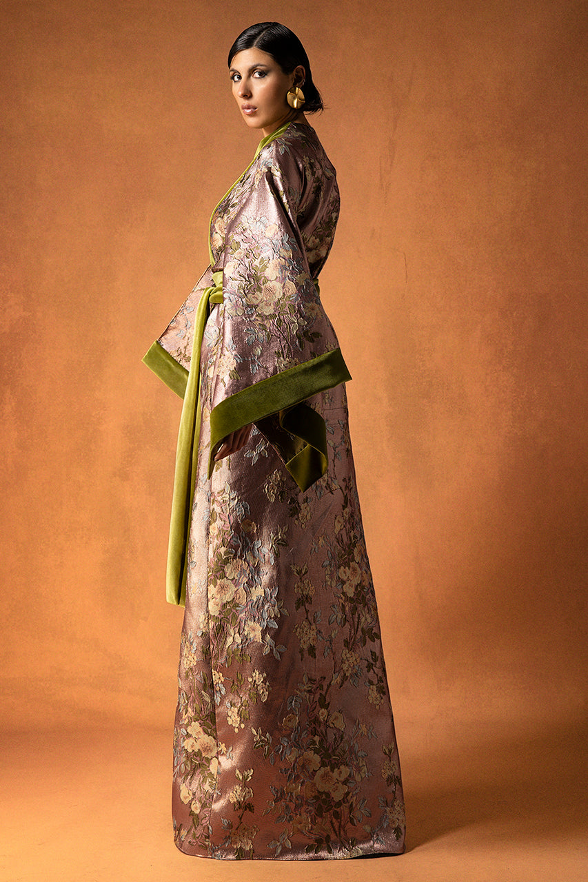 Silk Brocade and Velvet Kimono Kaftan
