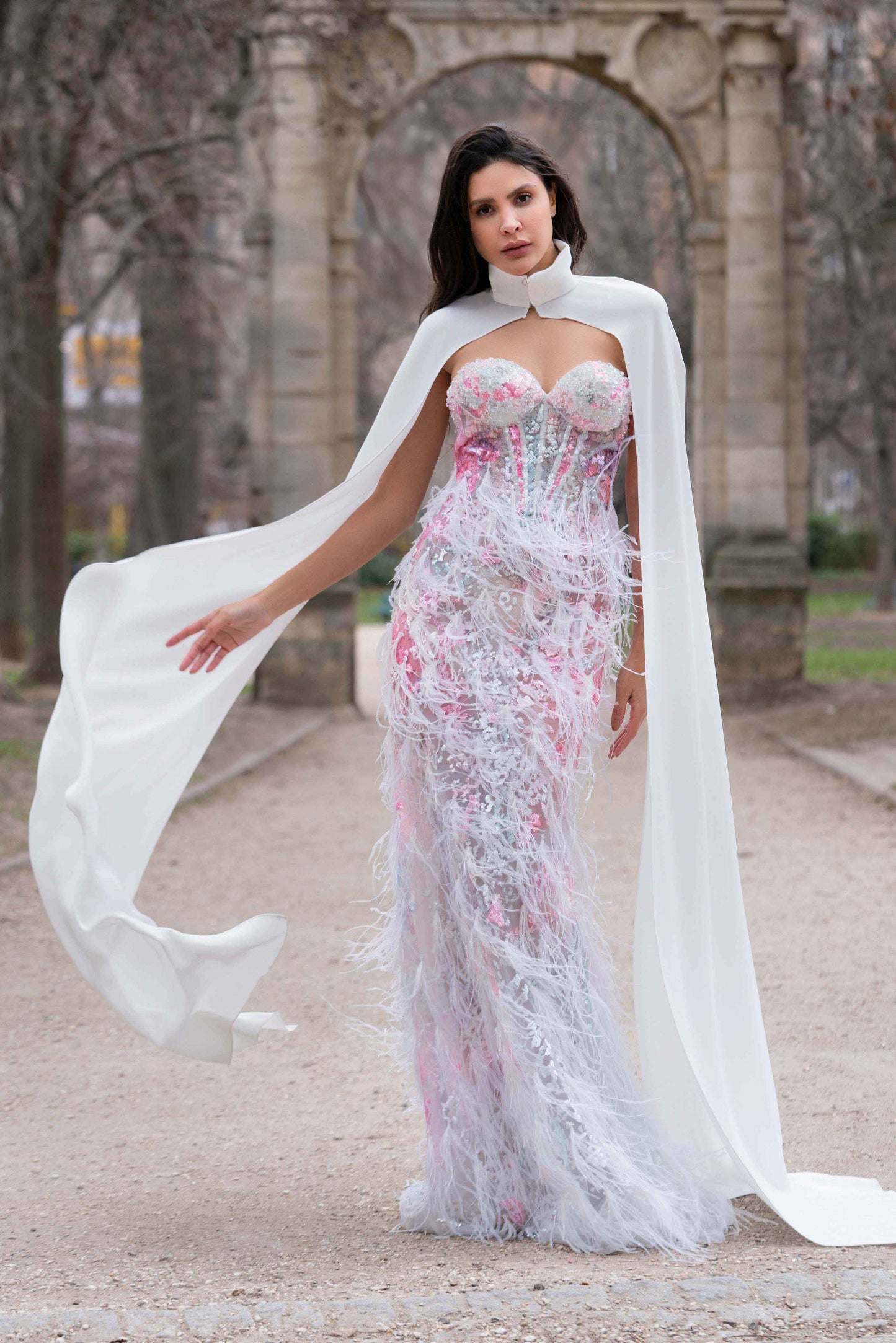 Gattinolli Marwan Nasrallah Designer Limited Edition Dress White
