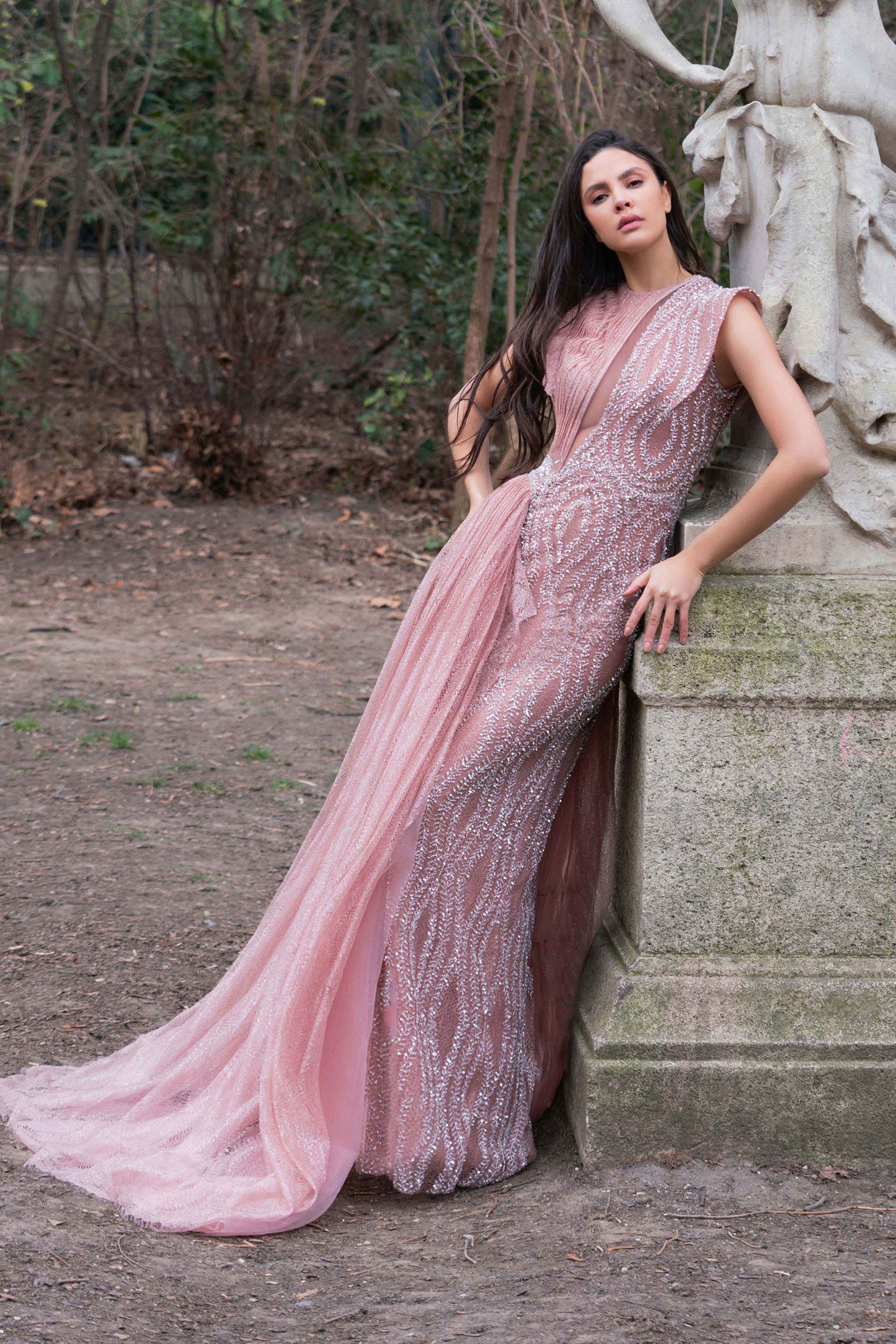 Gattinolli Marwan Nasrallah Designer Limited Edition Dress Pink